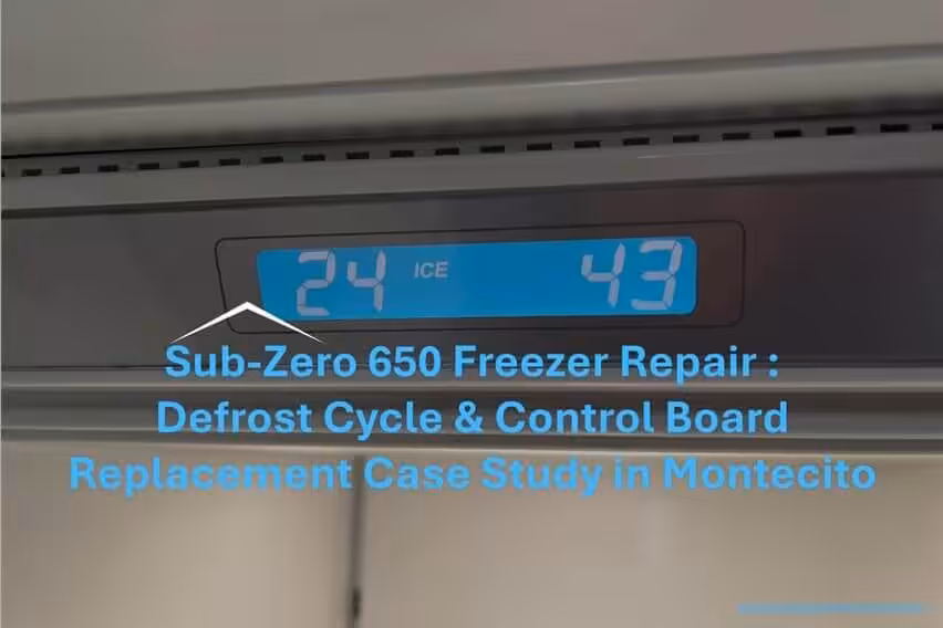 Sub-Zero 650 Freezer Defrost Cycle & Control Board Replacement - Repair Case Study in Montecito